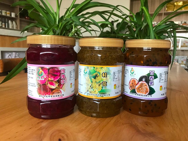 玫瑰花花茶、桂花花茶、百香果花茶